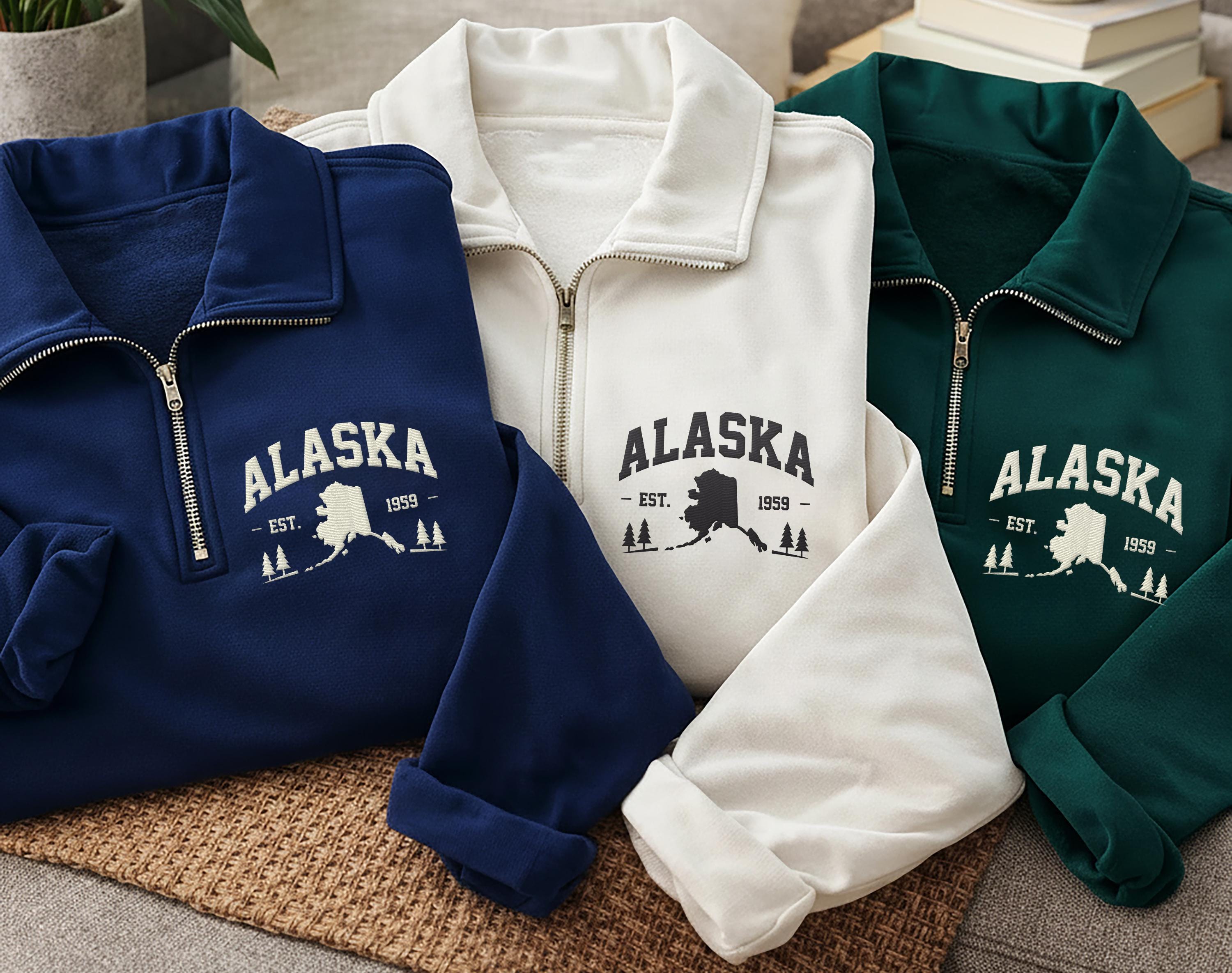 Alaska Sweatshirt Quarter Zip - Etsy