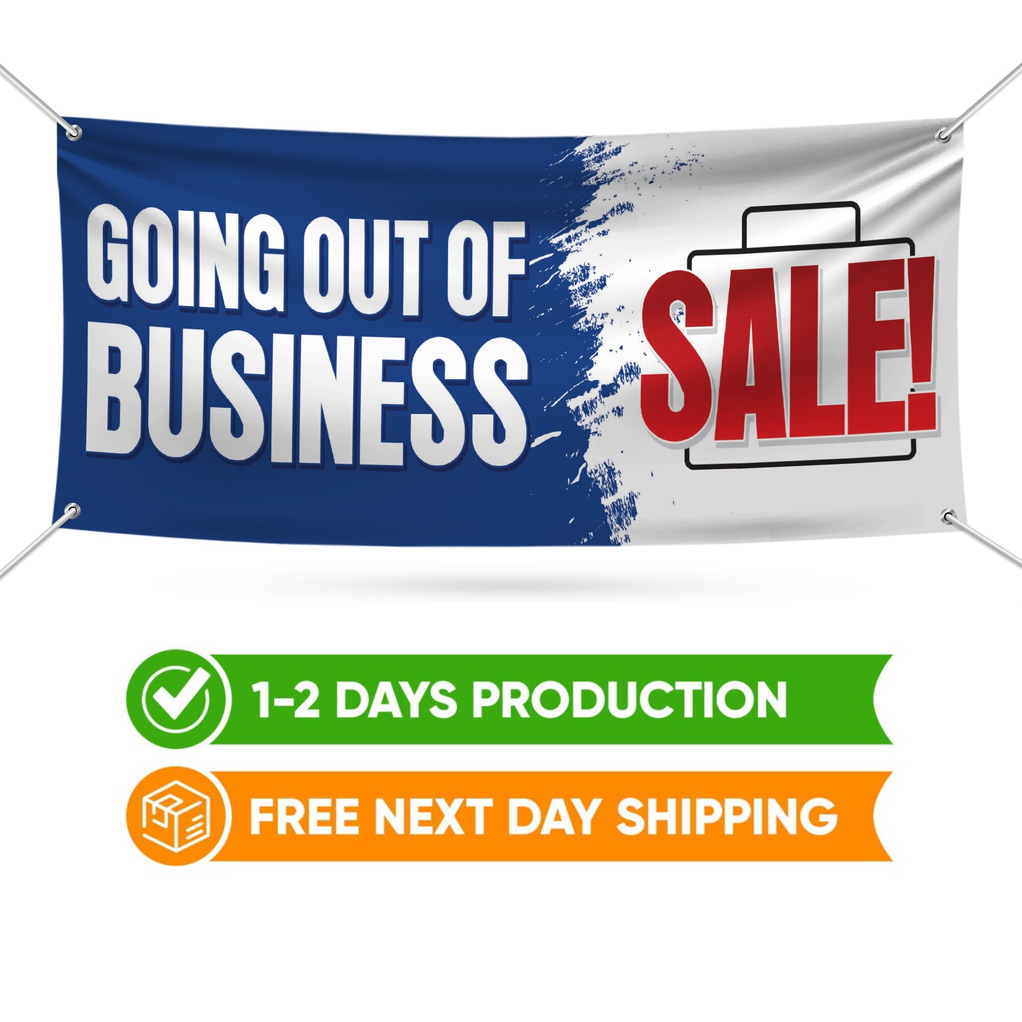 Sale Going Out Of Business Yellow Background Black Red Vinyl Banner Sign 