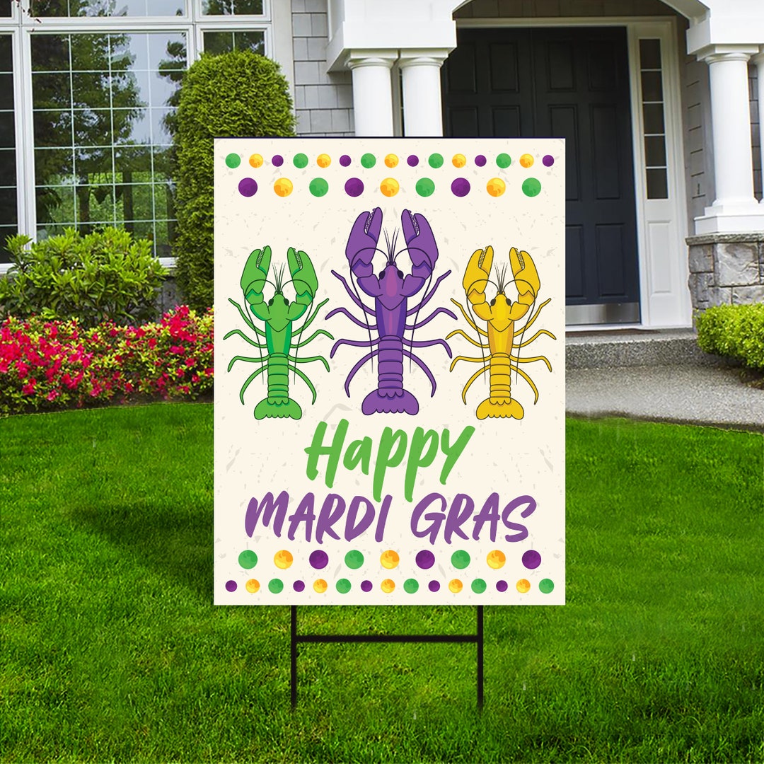 mardi gras yard art