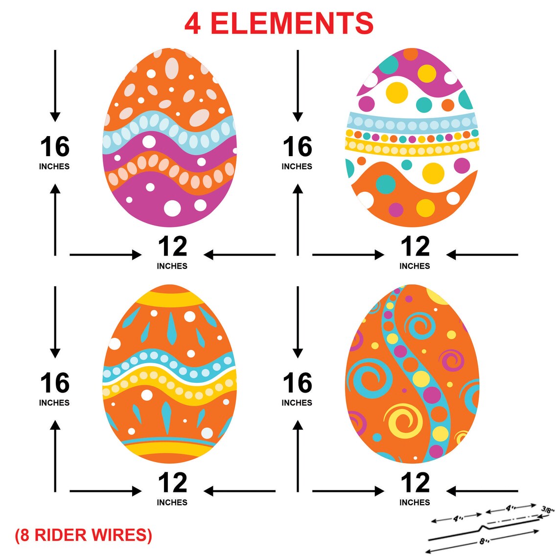 Easter Egg Yard Sign Decorations Coroplast Easter Home Etsy