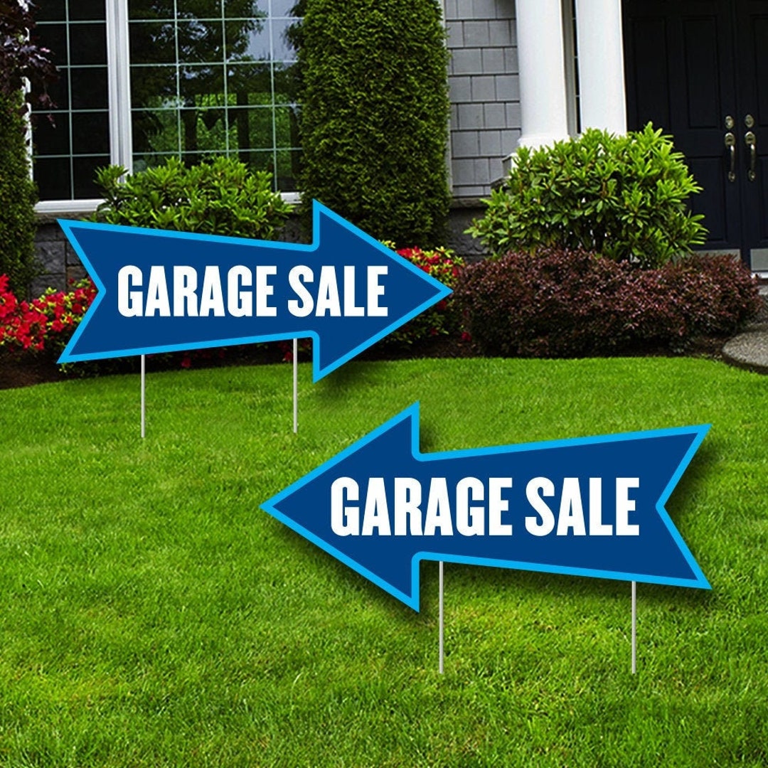 Pack of 2 Garage Sale Yard Signs With Arrows 23
