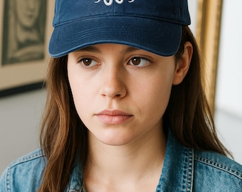 Monogram Hat Womens Personalized Baseball Cap, Custom Initials Embroidered Hat, Monogram Dad Cap Gift for Her, Bridesmaid Gift Hat