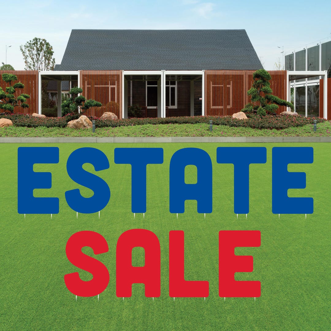 ESTATE SALE Yard Sign Cutout Letters Weather proof Corrugated Plastic estate-sale-yard-sign-cutout-letters-weather-proof-corrugated-plastic