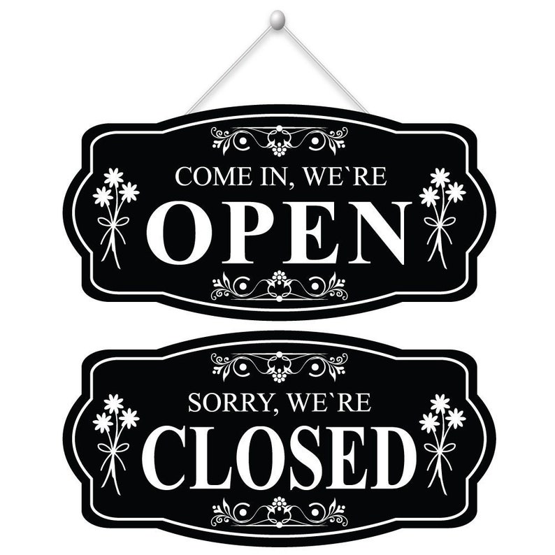 Open and Closed Sign for Door or Wall 10
