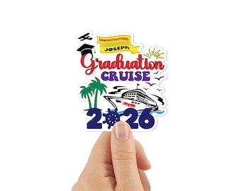 Custom Graduation 2026 Trip Cruise Door Magnet, Personalized Family Trip Cruise Magnet, High School College University Graduation Magnet