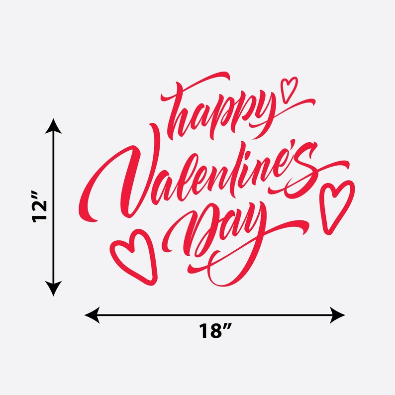 Happy Valentine's Day Decorations Window Cling Vinyl Etsy