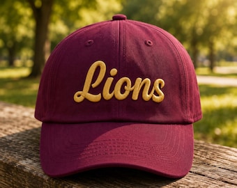 Gorra personalizada bordada del equipo, gorra de béisbol con nombre del equipo personalizado, gorra de algodón ajustable, gorra para el día del partido universitario para mujeres, regalo para el día del partido