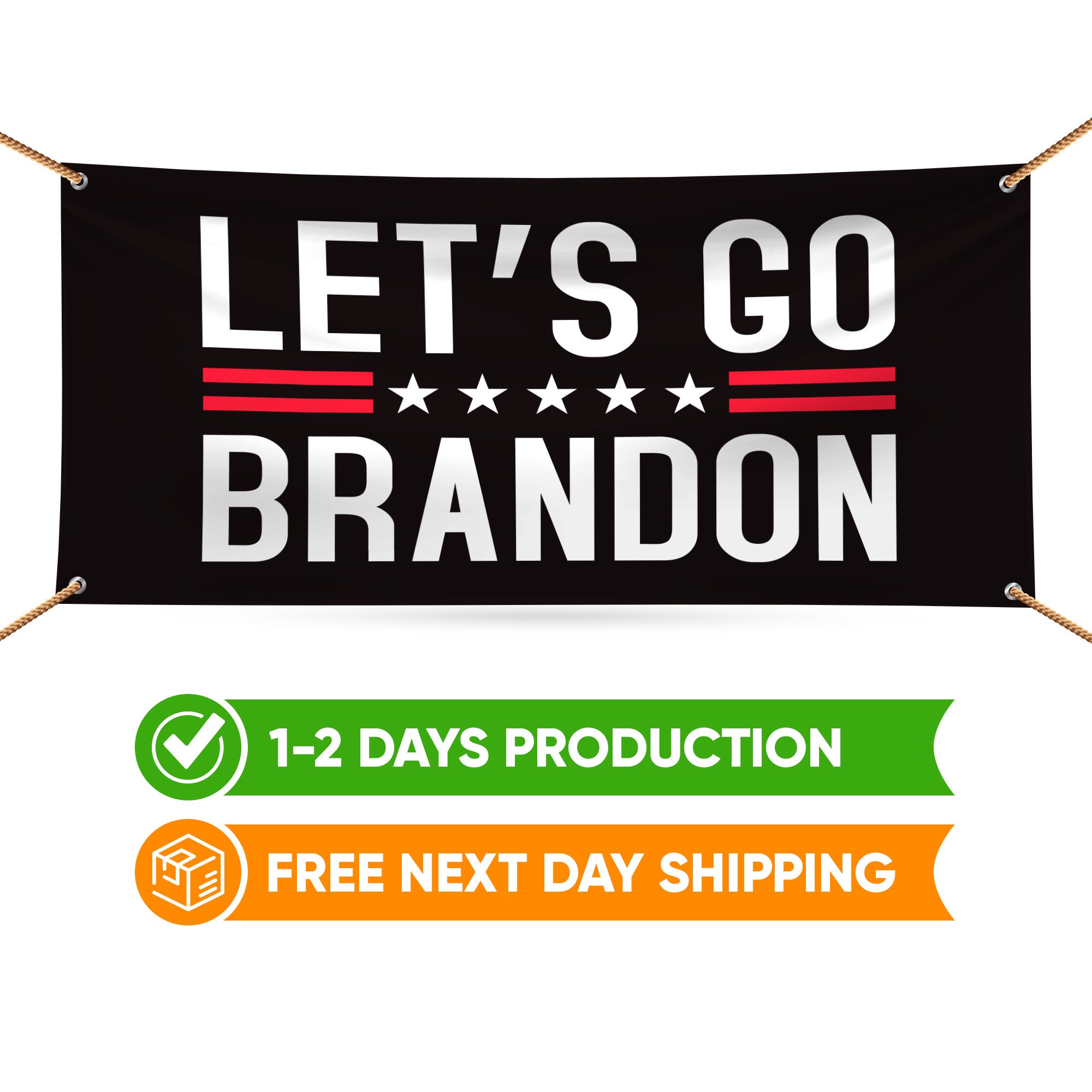 Let's Go Brandon Banner Sign 13 Oz Heavy Duty Waterproof Etsy