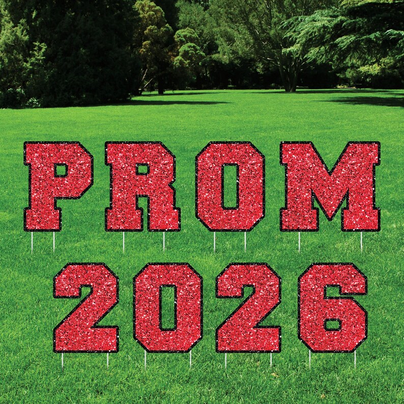 Prom Sign Lettering Prom 2026 Graduation Yard Sign Letters, Prom Graduation Yard Cutouts ...