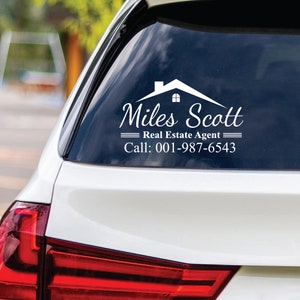 Custom Realtor Sticker Vinyl Decal - Personalized Realtor Vinyl Sticker, Real Estate Bumper Sticker, Real Estate Agent Decal - 6" x 4.5"