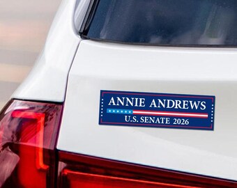 Aimant de voiture Annie Andrews pour le Sénat de Caroline du Sud 2026 - Aimant de véhicule Vote Graham, Aimant Élections du Sénat de Caroline du Sud 2026 - 10 x 3 pouces