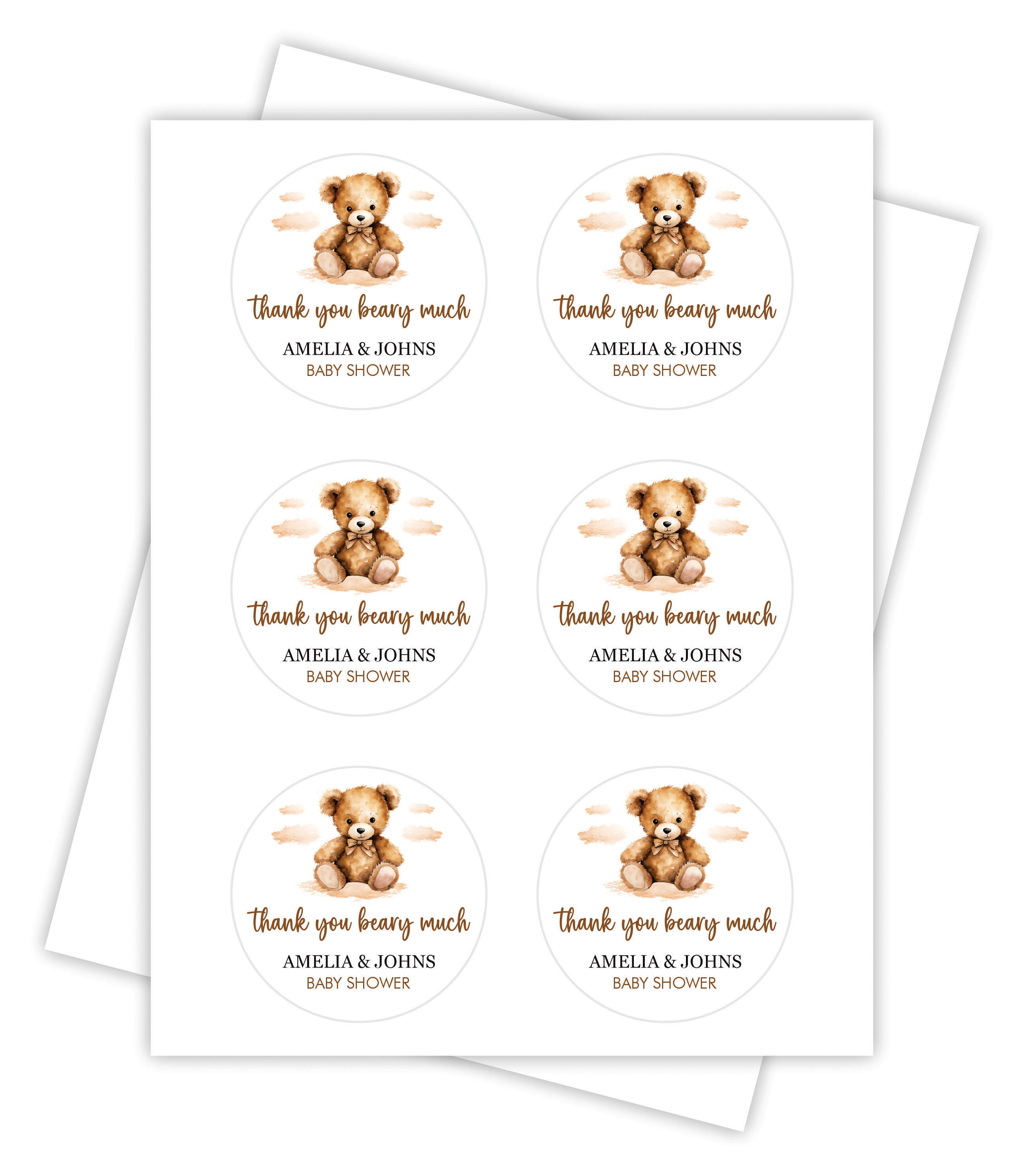 80 Pcs Blue Footprint Baby Shower Thank You Stickers Armenia