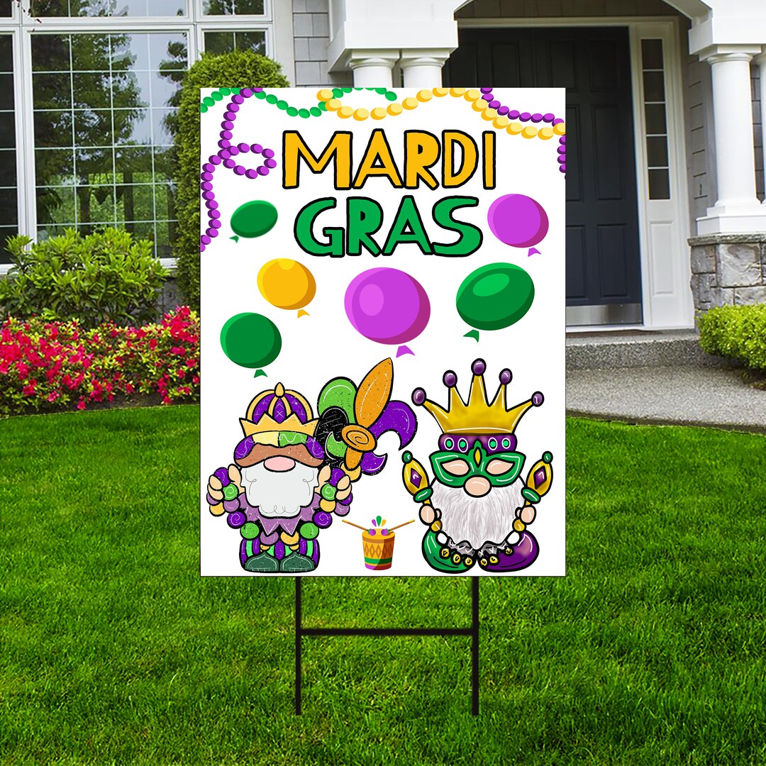 mardi gras yard art