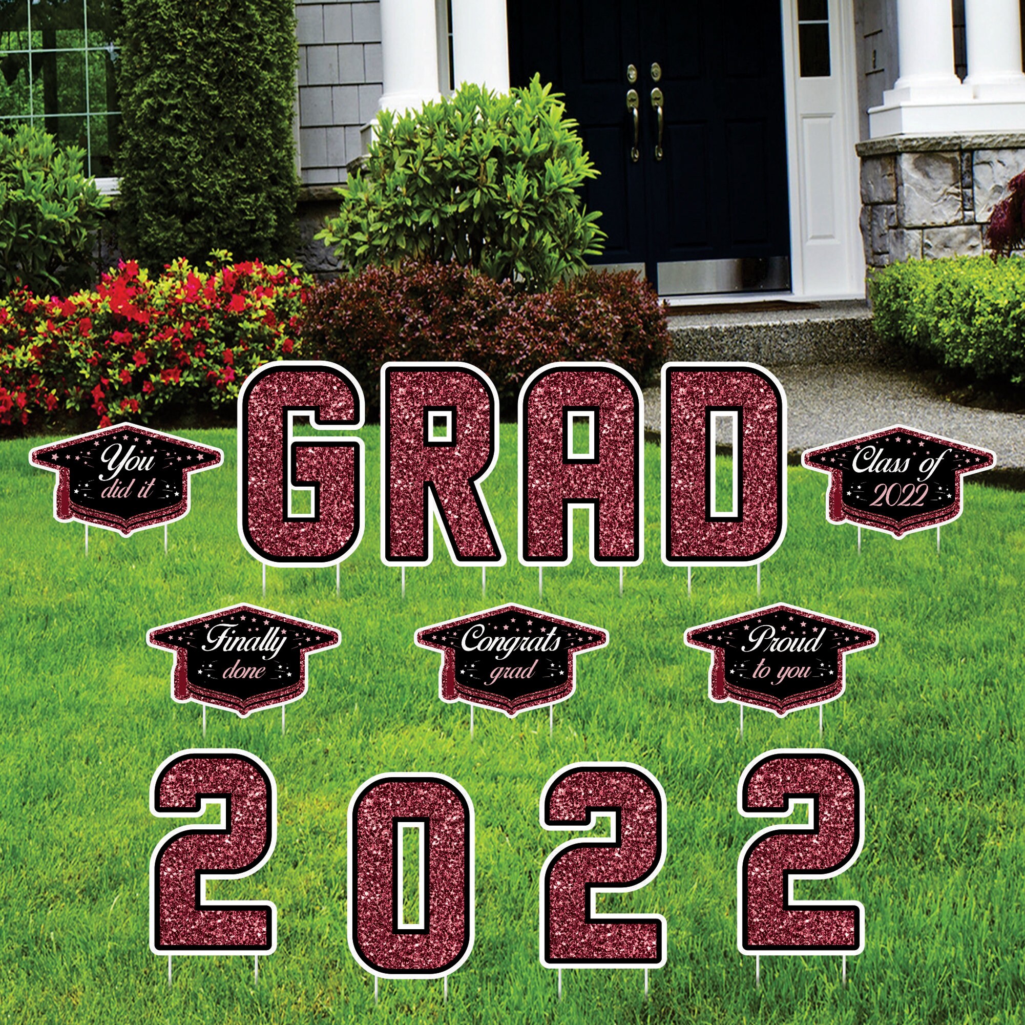 Graduation 2022 Yard Sign Letters Class of 2022 Yard Cutouts Etsy