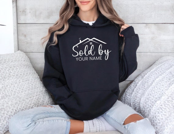 Custom Realtor Hoodie, Personalized Real Estate Hoodie, Real Estate Broker Agent Hoodie, Unisex Realtor Pullover Hoodie, Gift for Realtor