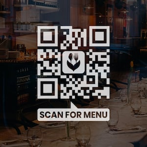 Custom QR Code Business Decal, Design Your Own QR Code Static Window Clear Cling Vinyl Sticker, Custom Decal, Business Decal QR Code Sticker