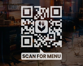 Custom QR Code Business Decal, Design Your Own QR Code Static Window Clear Cling Vinyl Sticker, Custom Decal, Business Decal QR Code Sticker