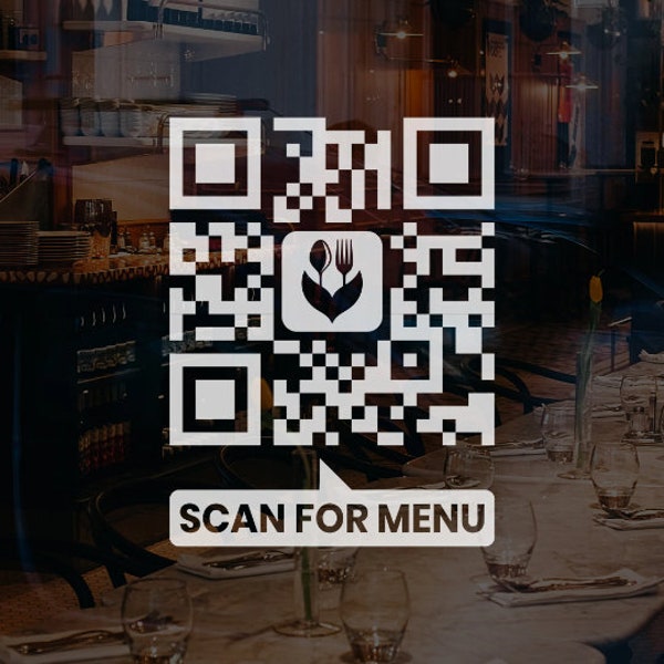 Qr Code Menu Decal - Etsy