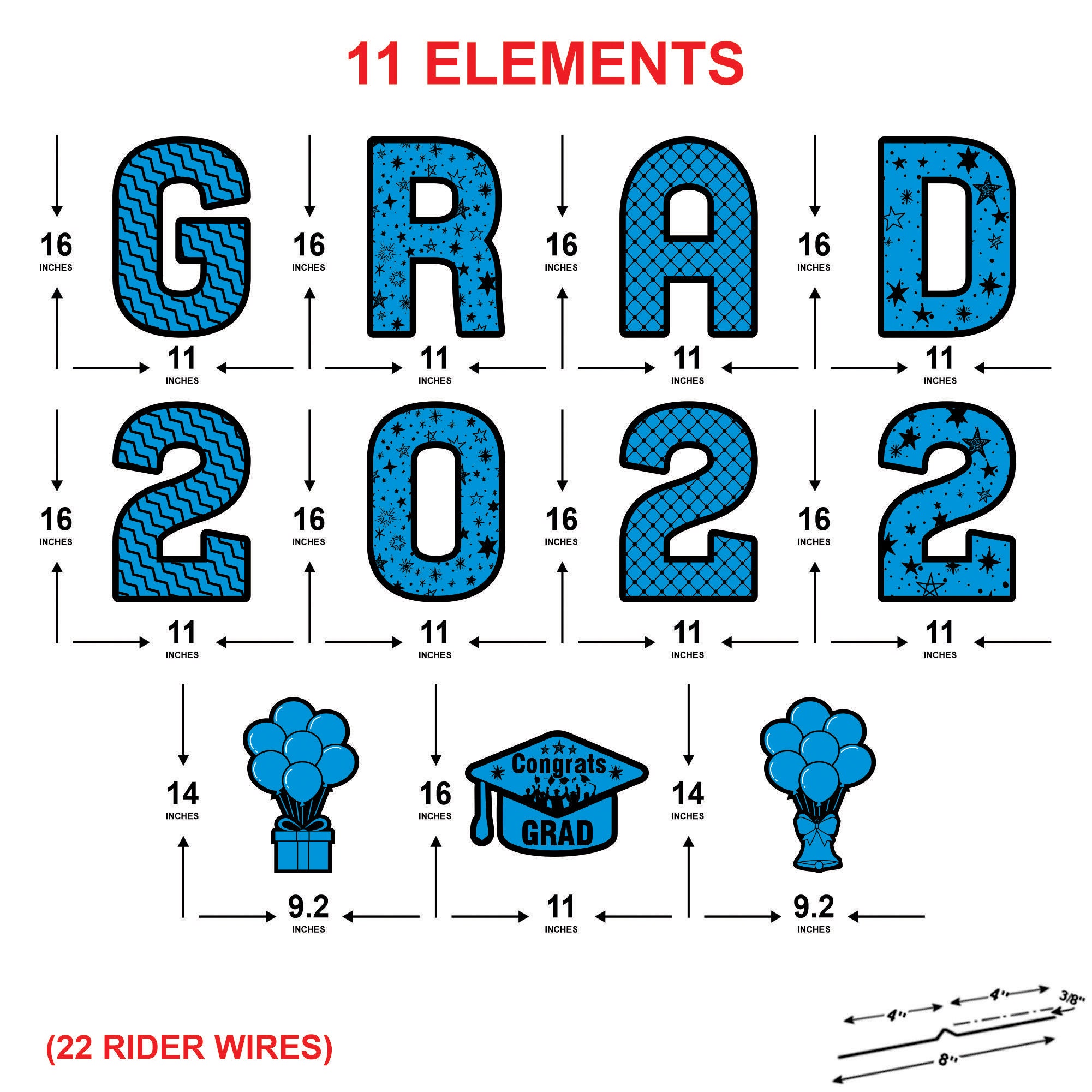 Graduation 2022 Yard Sign Letters Class of 2022 Yard Cutouts Etsy