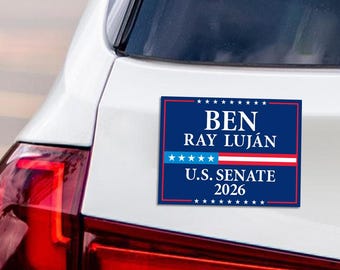 Aimant Ben Ray Luján pour le Sénat 2026 du Nouveau-Mexique - Aimant Vote Ben Ray Luján pour véhicule, Élections sénatoriales du Nouveau-Mexique 2026 - 6 x 4,5 pouces