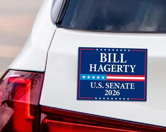 Aimant Bill Hagerty pour voiture Sénat 2026 du Tennessee - Aimant véhicule vote Bill Hagerty, Aimant Élections sénatoriales 2026 du Tennessee - 6 x 4,5 pouces