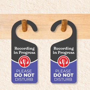 Please Do Not Disturb Door Hanger Sign - PVC Double-sided Door Knob ...