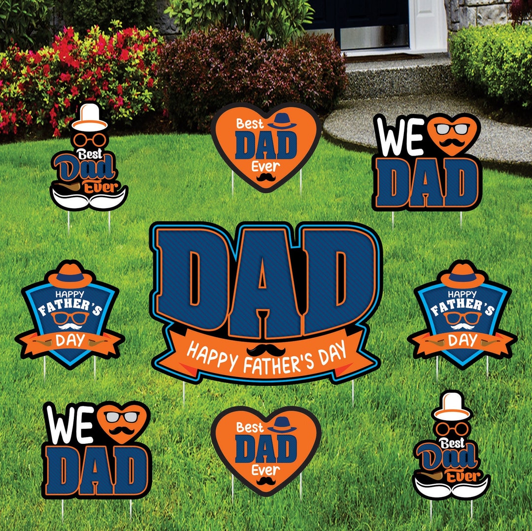 Happy Father's Day Yard Sign Decorations Happy Father's Day Yard