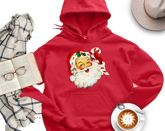 DFBB Mens Santa Floral Printed Christmas Loose Drawstring Plus Size Pullover Hoodie Sweatshirt DFBB Mens Santa Floral Printed Christmas Loose Drawstring Plus Size Pullover Hoodie Sweatshirt
