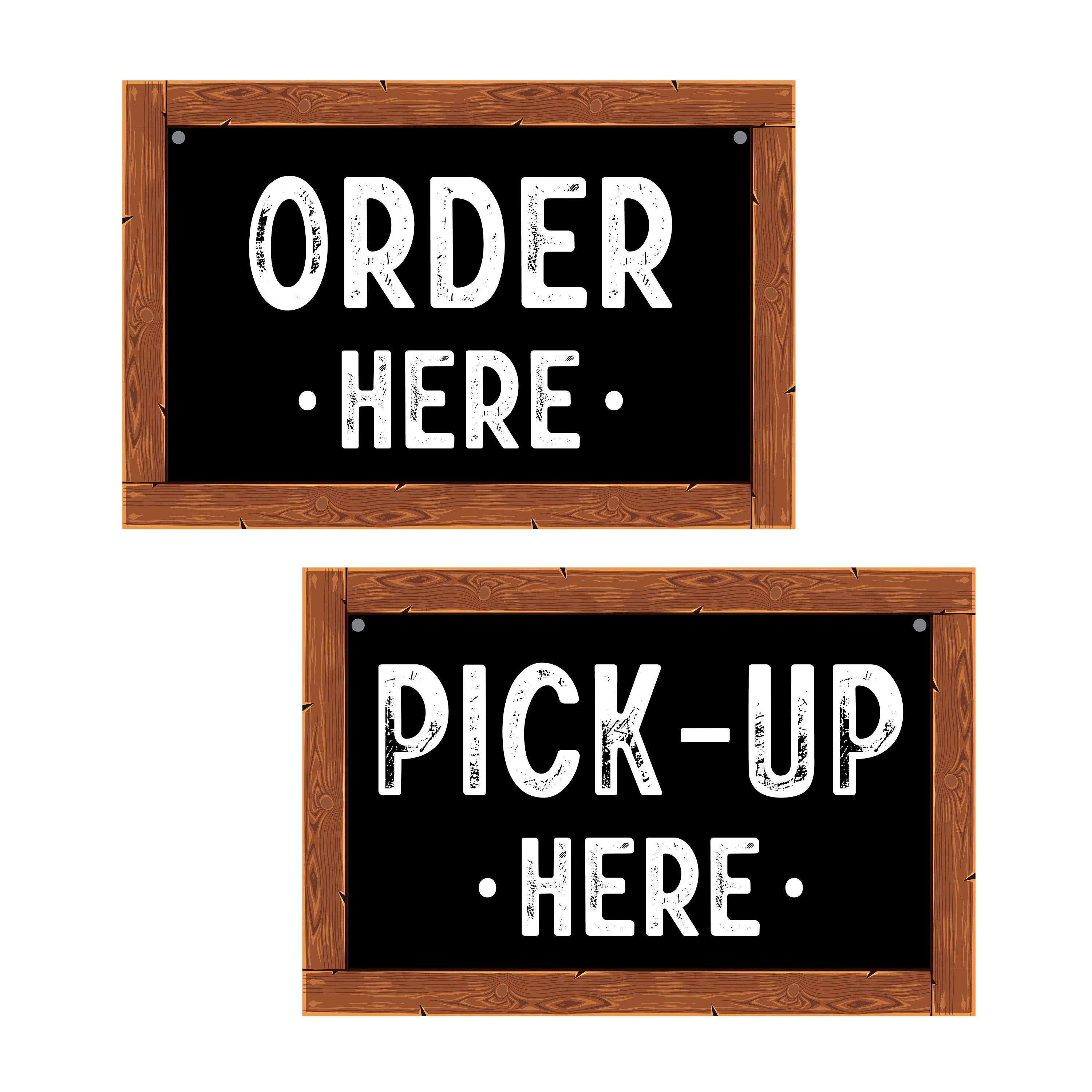 2 Pack Order Here and Pick up Here Sign 12