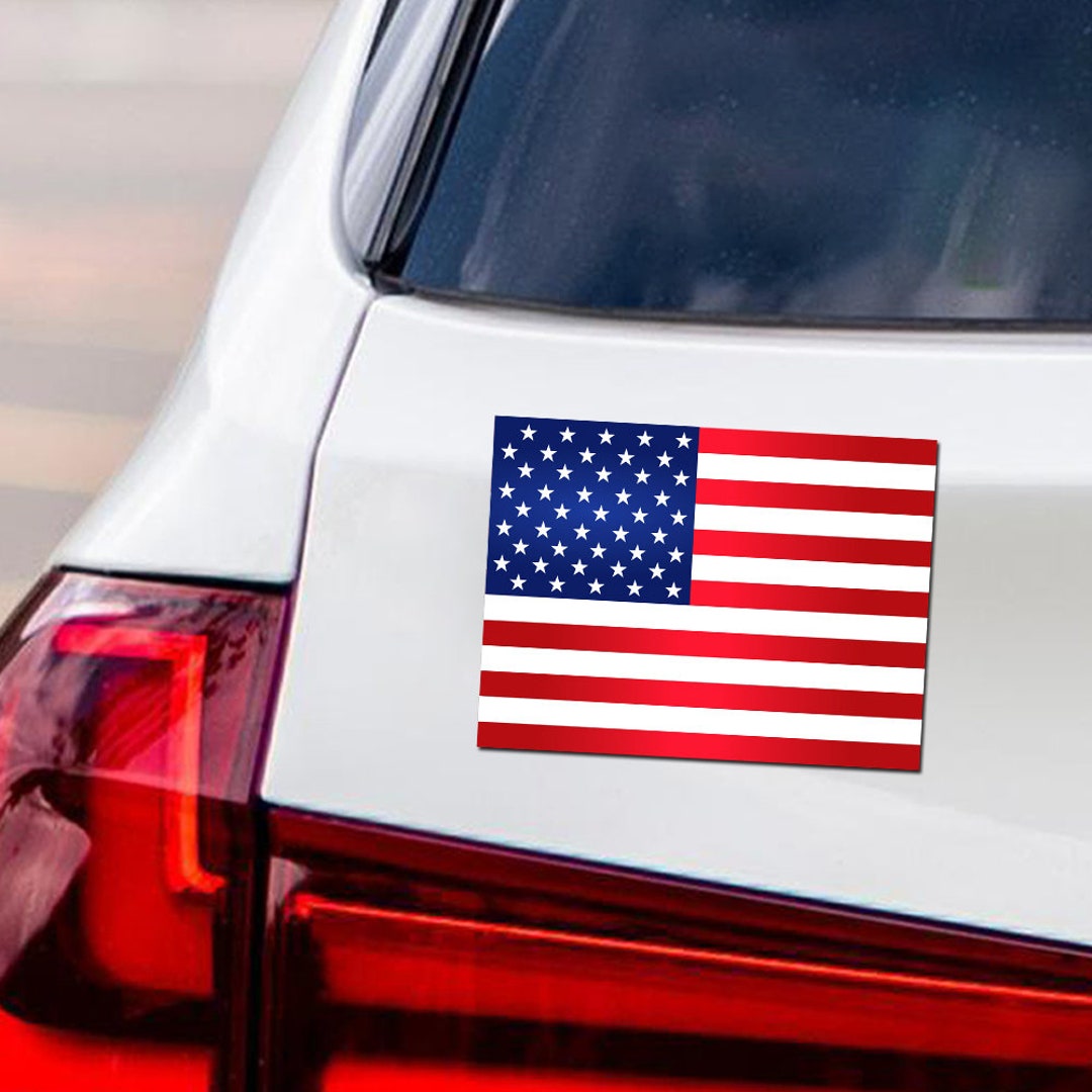 American Flag Car Magnet, USA Flag Vehicle Magnet, American Flag