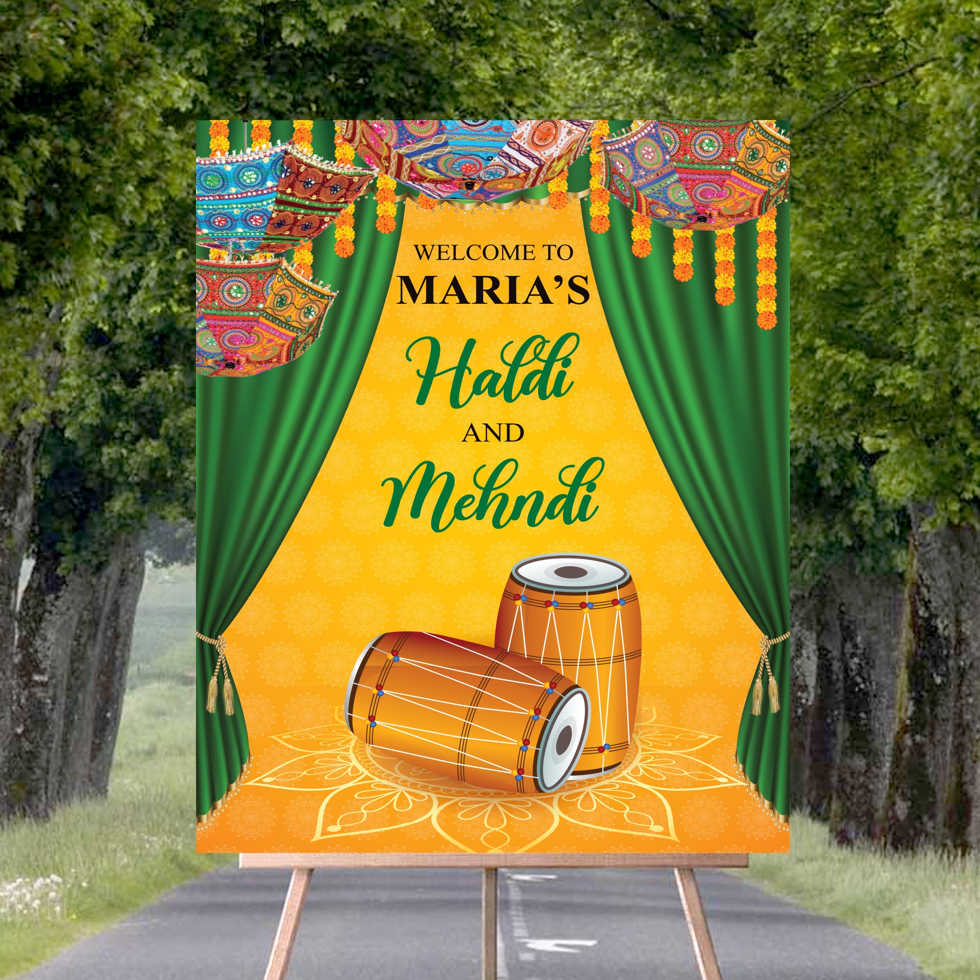 Custom Mehndi Foam Board Poster Sign Mehndi Decor Custom Etsy