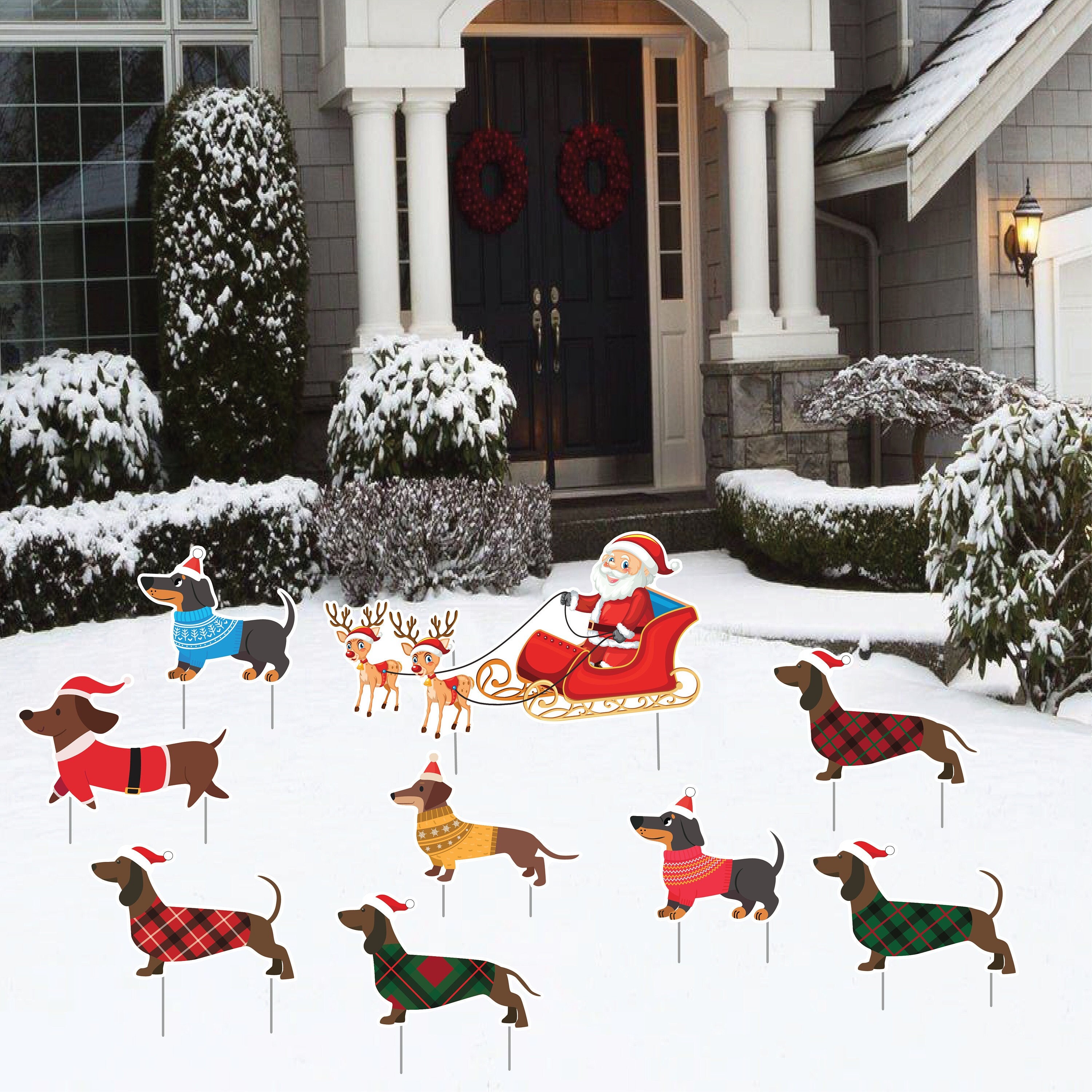 Dog christmas outlet outdoor decorations