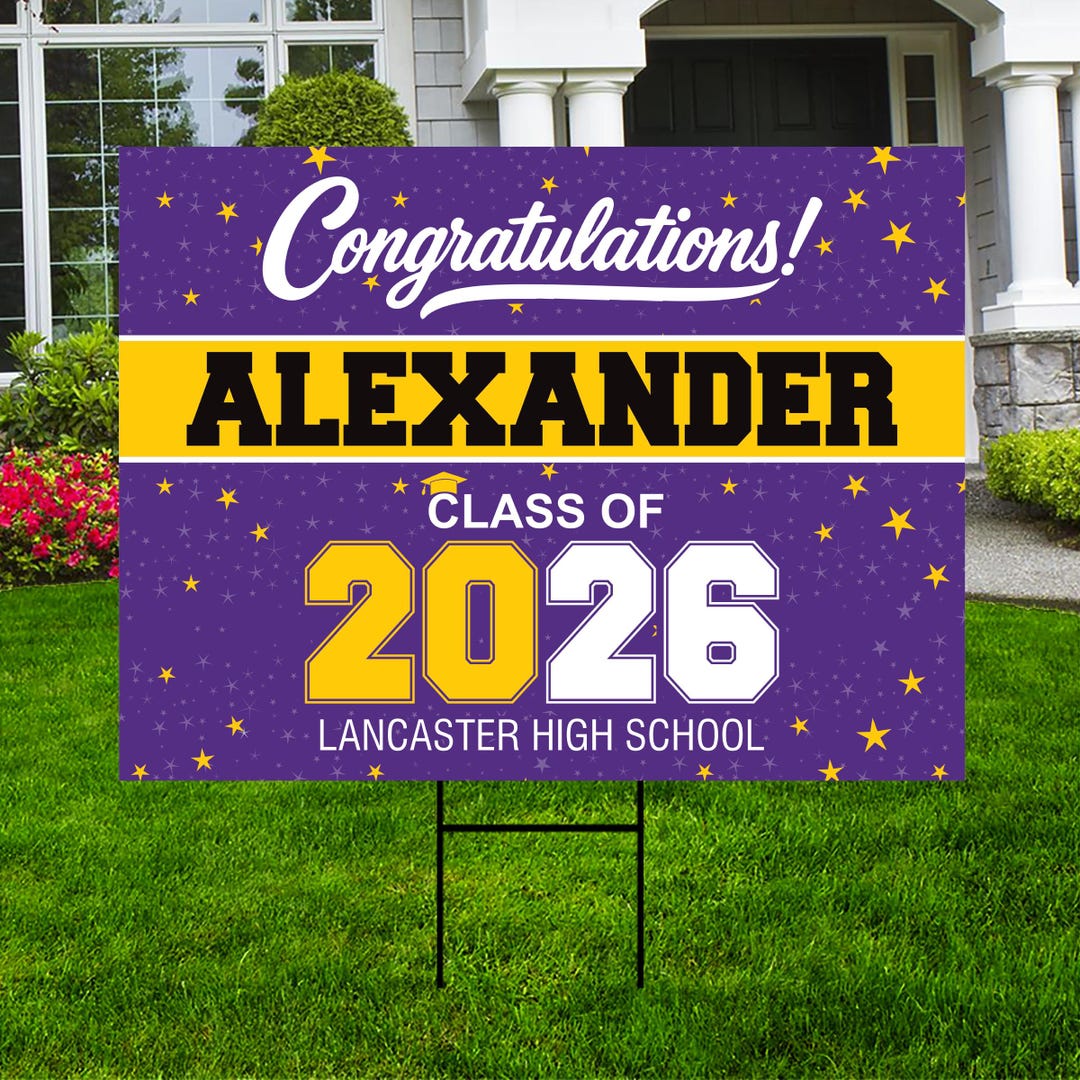 Personalized Graduation Yard Sign 2026, Class of 2026 Custom Name Lawn ...