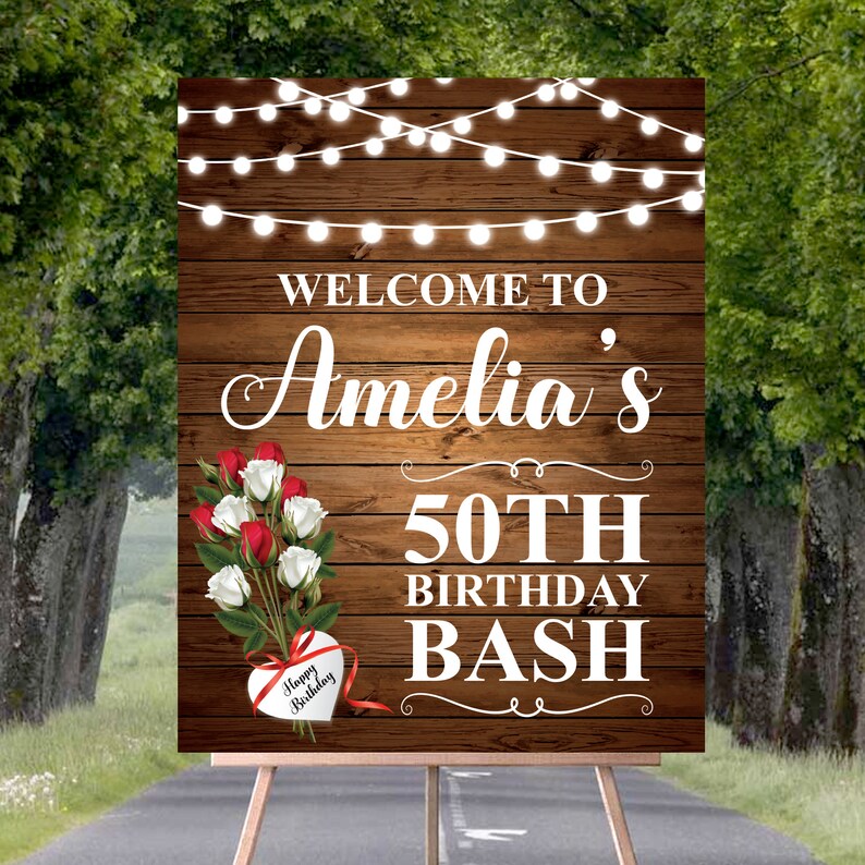 Custom Birthday Foam Board Poster Sign Birthday Event Custom Etsy