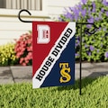 Custom House Divided Garden Flag - 12x18 Inch Double Sided, Hockey, Basketball, Baseball, Football, Any League, College, Team Rivalry Flag