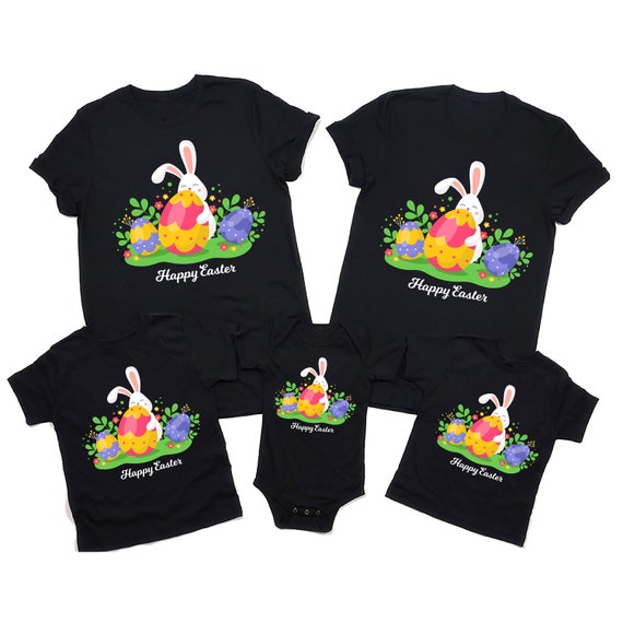 Happy Easter Day T-shirt for Men, Easter Eggs Women V Neck Shirt