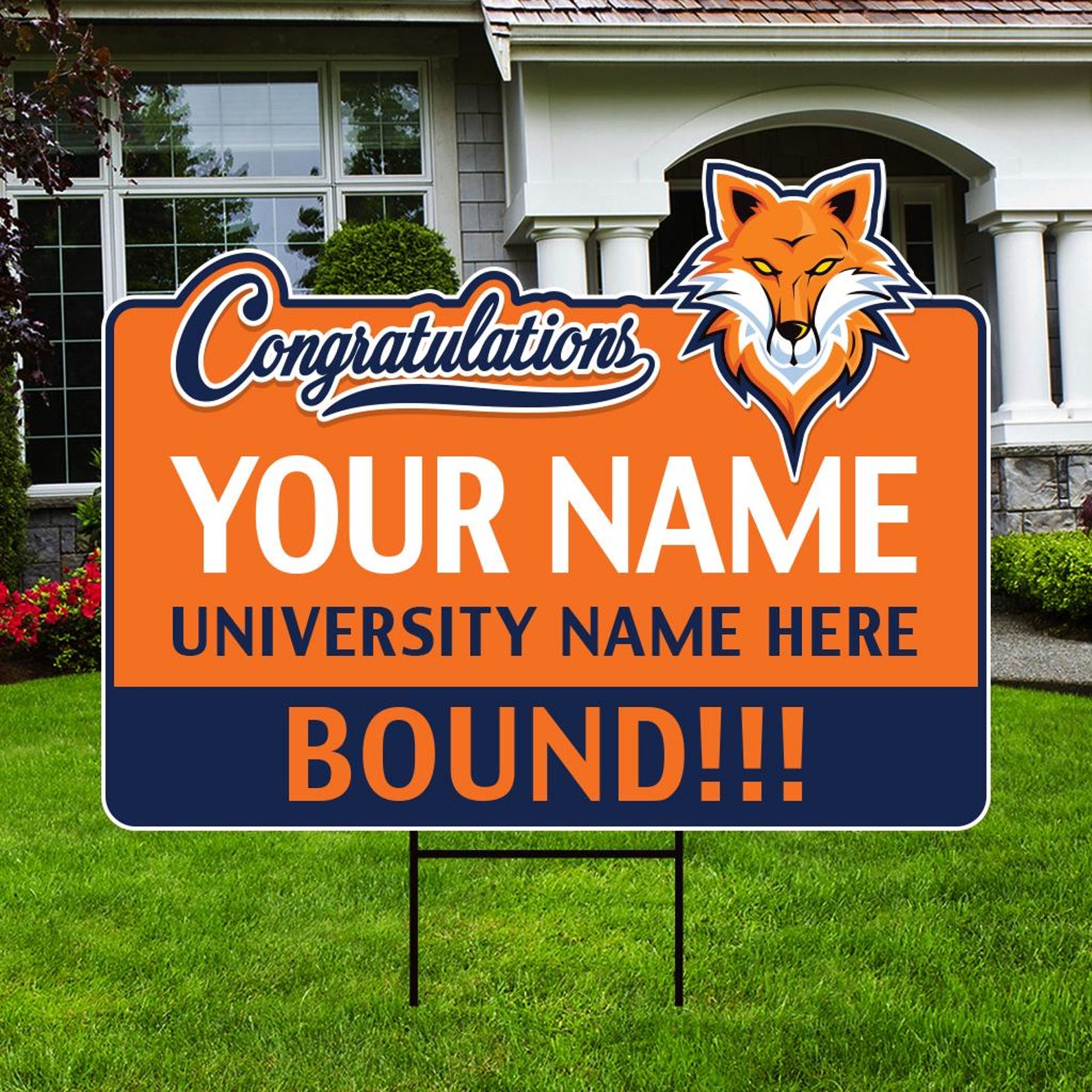 Personalized College Bound Future Yard Sign, College Logo Sign, Custom ...