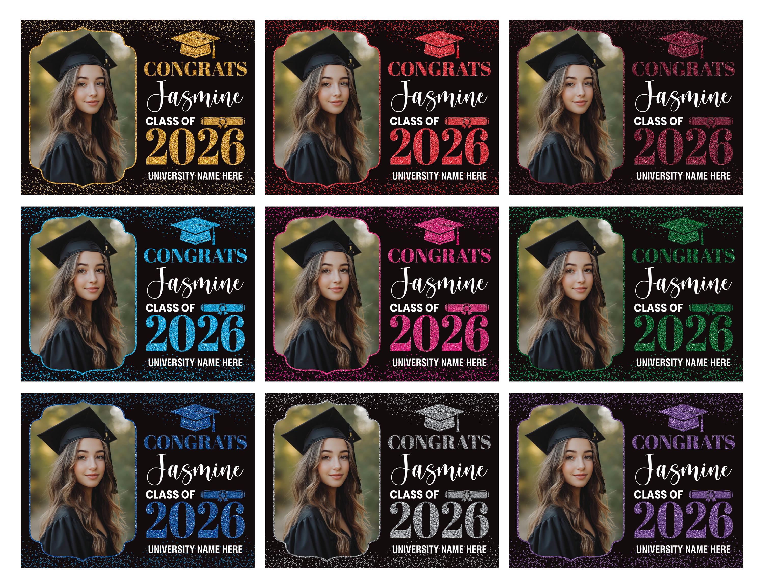 Personalized Graduation Yard Sign 2026 With Photo, Graduate Picture ...