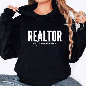 Custom Realtor Hoodie, Personalized Real Estate Hoodie, Real Estate Broker Agent Hoodie, Unisex Realtor Pullover Hoodie, Gift for Realtor bild 5