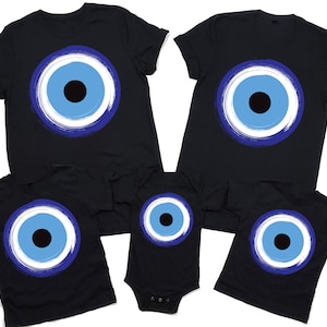 Evil Eye T-Shirt For Men, Evil Eye Women V Neck Shirt, Nazar Amulet Shirt For Kids, Unisex Evil Eye Curse Protection T-Shirt