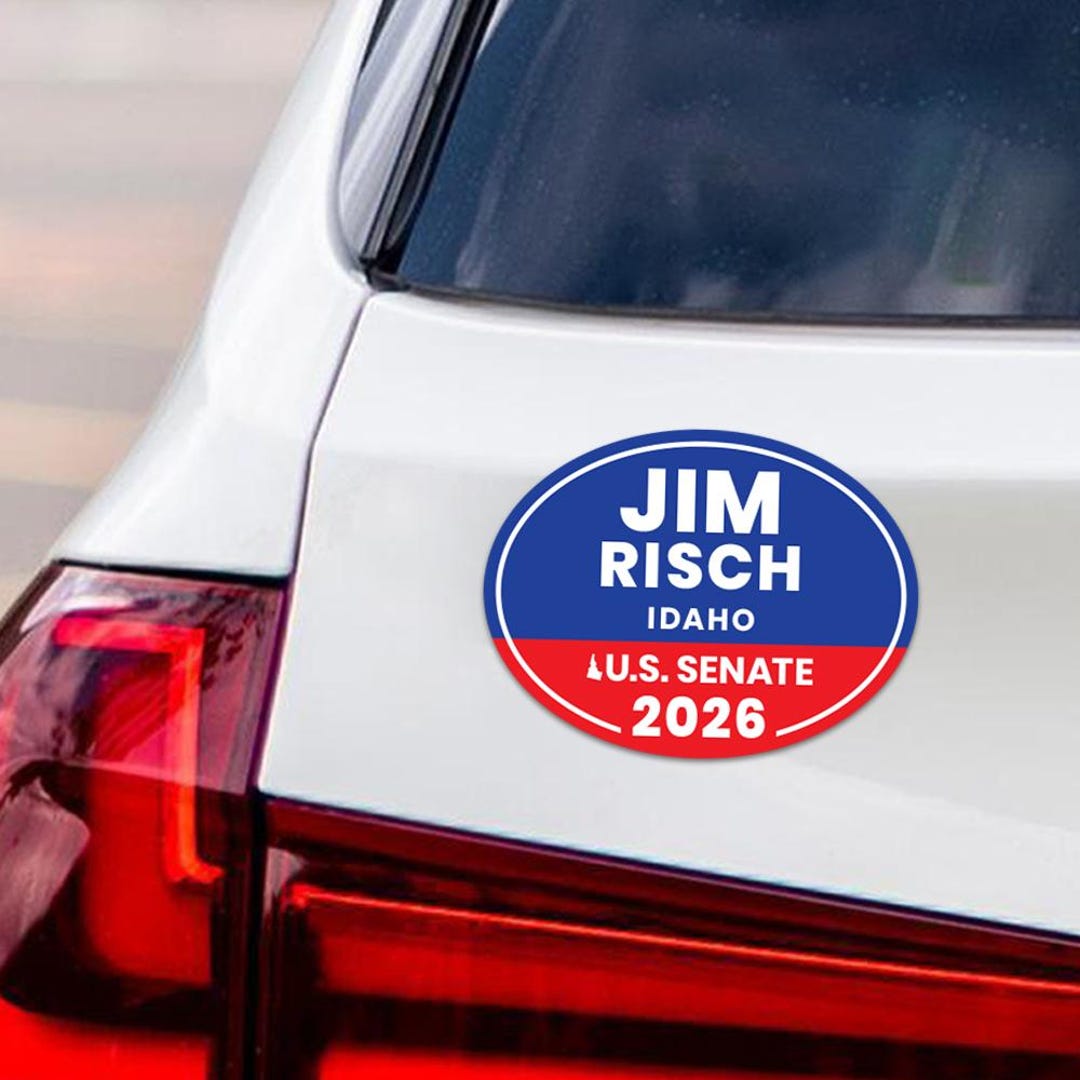 Jim Risch Logo Jim Risch for Idaho Senate 2026 Car Magnet - Vote Jim Risch Vehicle ...