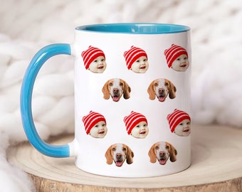 Personalized Photo Mug - Custom Baby, Dog, Husband Face Coffee Mug | Funny Gift for Parents, Grandparents | Unique Christmas & Birthday Gift