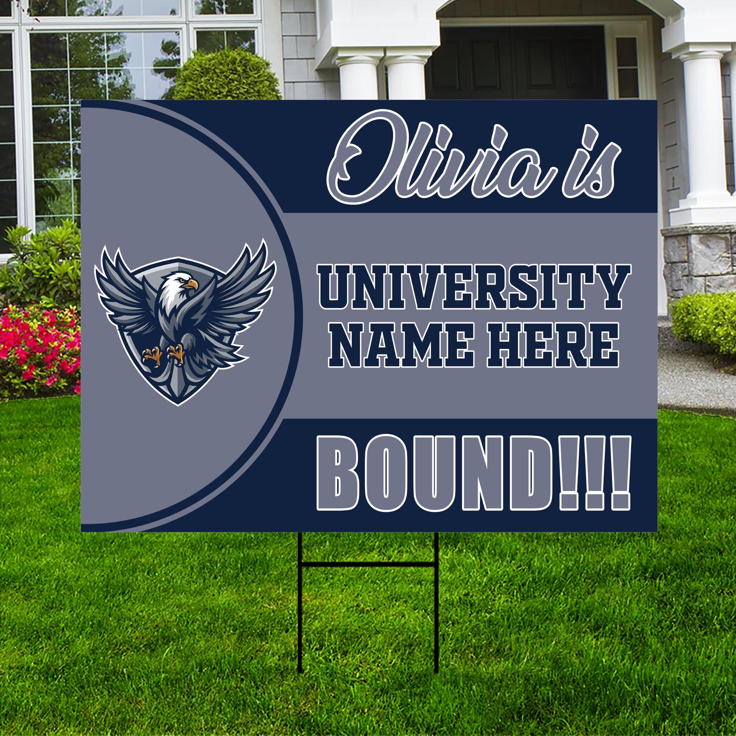 Personalized College Bound Yard Sign Class of 2026, Graduation Yard ...