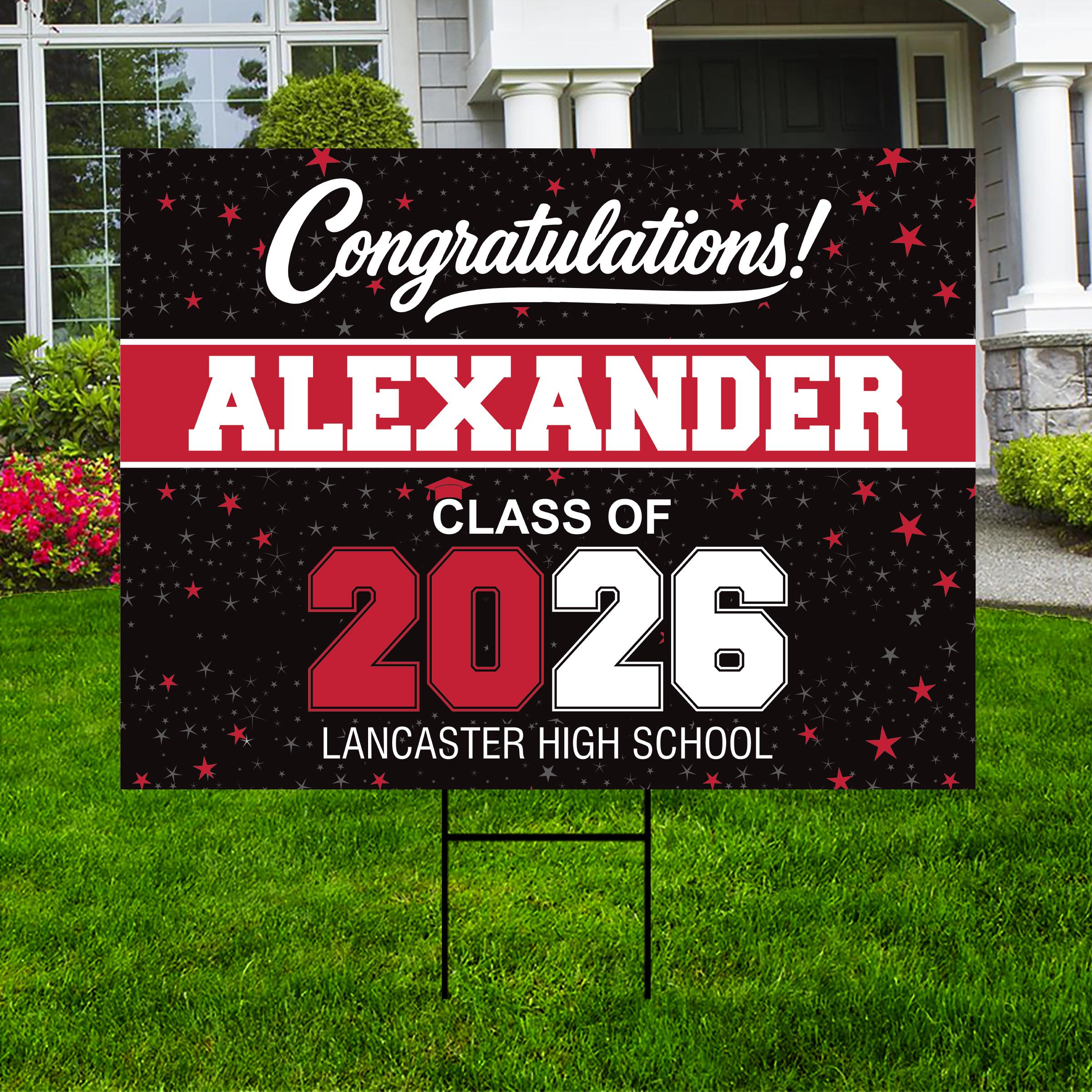 Personalized Graduation Yard Sign 2026, Class of 2026 Custom Name Lawn ...