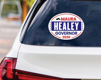 Maura Healey For Massachusetts Governor 2026 Vinyl Sticker, Vote Maura Healey, Governor Elections 2026 Bumper Sticker 6" x 4.5"