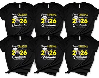 Custom Family Graduation 2026 Shirt, Personalized Class Of 2026 Graduation Shirts, Matching Proud Family T-Shirts, Unisex Graduate Shirt