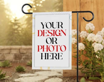 Custom Garden Flag - 12x18 Inch Double Sided, Personalized Gift, Porch Decor, Yard Display, Print Image, Logo, Text, Anything on Garden Flag
