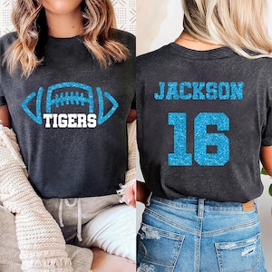 Custom Football Mascot Shirt, Personalized Team Spirit Tee, Football Mom Shirt, Customized Game Day Shirt, Unisex Shirt, Front Back