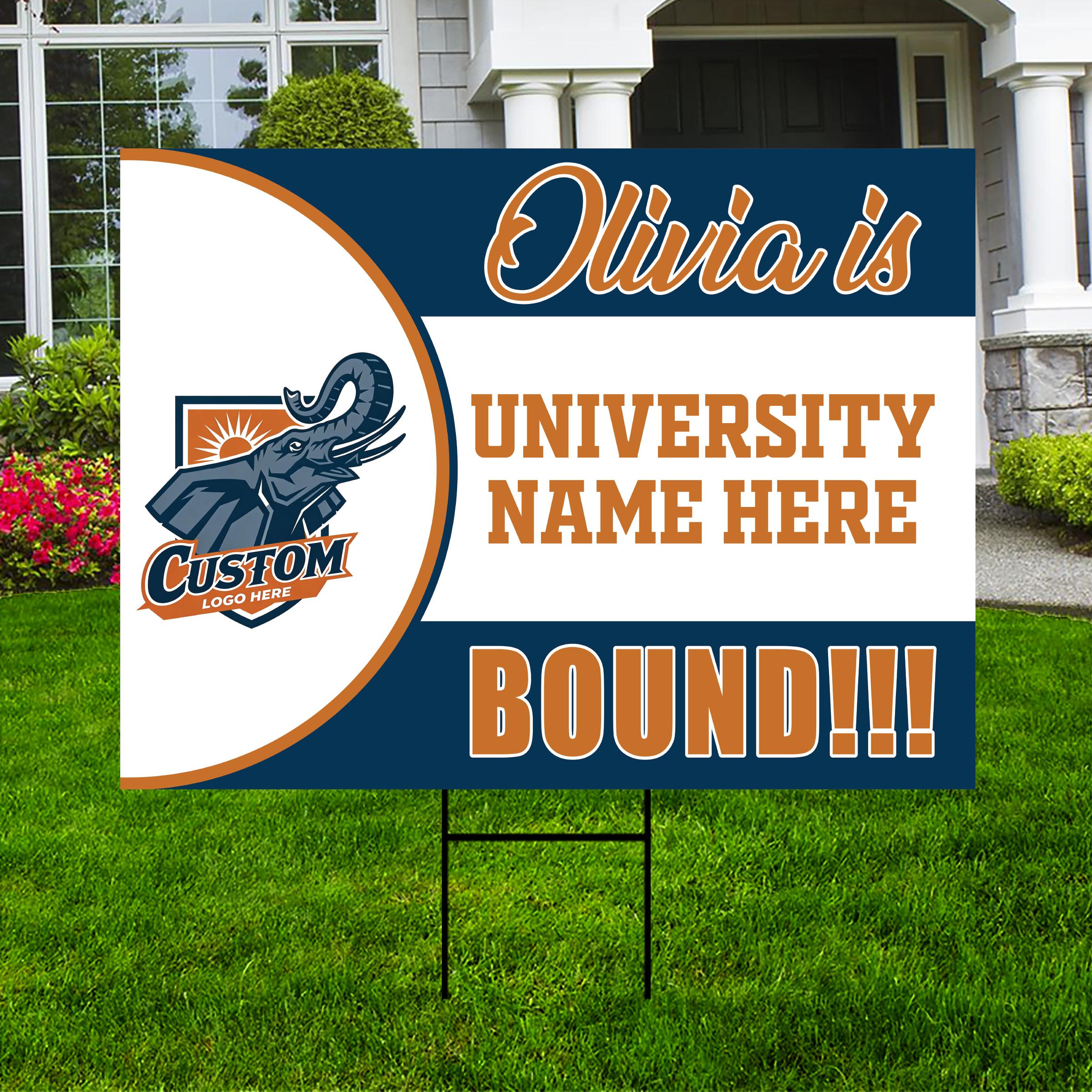 Personalized College Bound Yard Sign Class of 2026, Graduation Yard ...