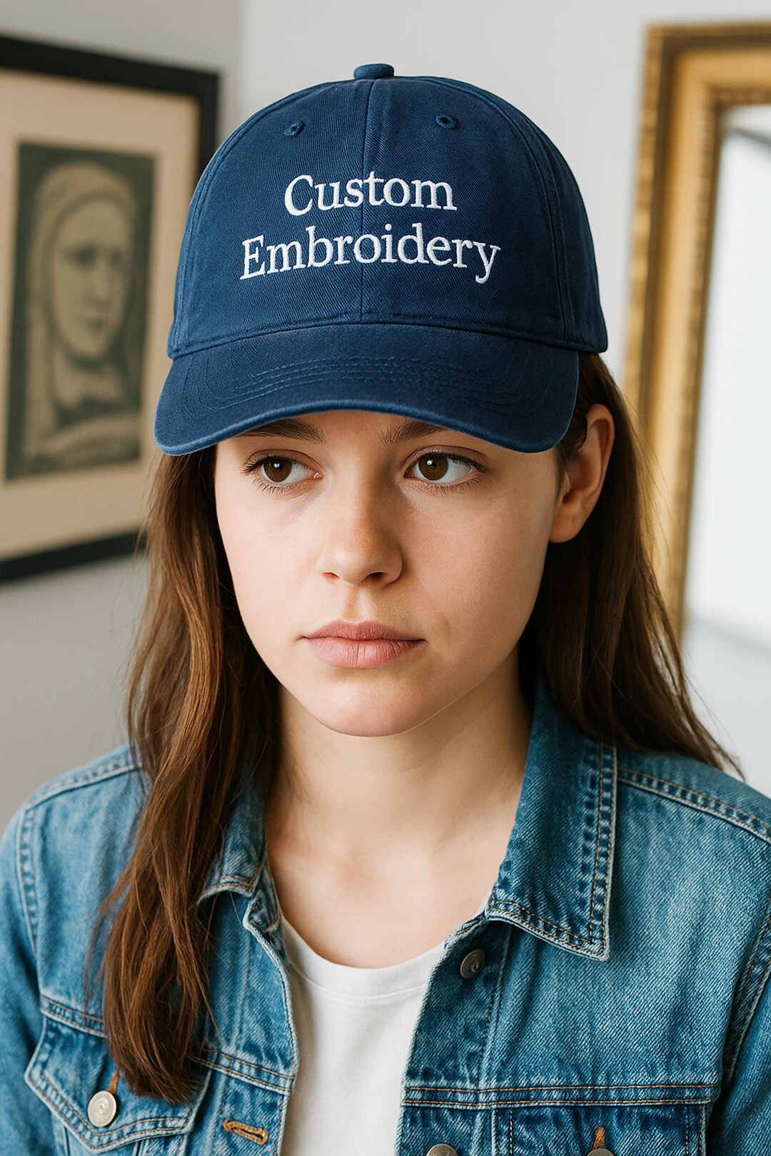 Custom Text Embroidered Hat, Personalized Cap With Name and Logo, Gift ...